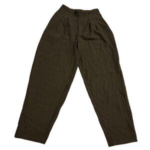 ASOS DESIGN High-Waisted Tapered Trousers – Olive Green (Size 0 / US 0)